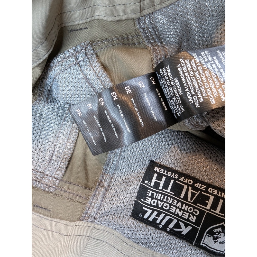 KUHL Pants Mens 36x34 Gray Green Renegade Convertible Stealth Cargo Outdoor Hike - Picture 10 of 10
